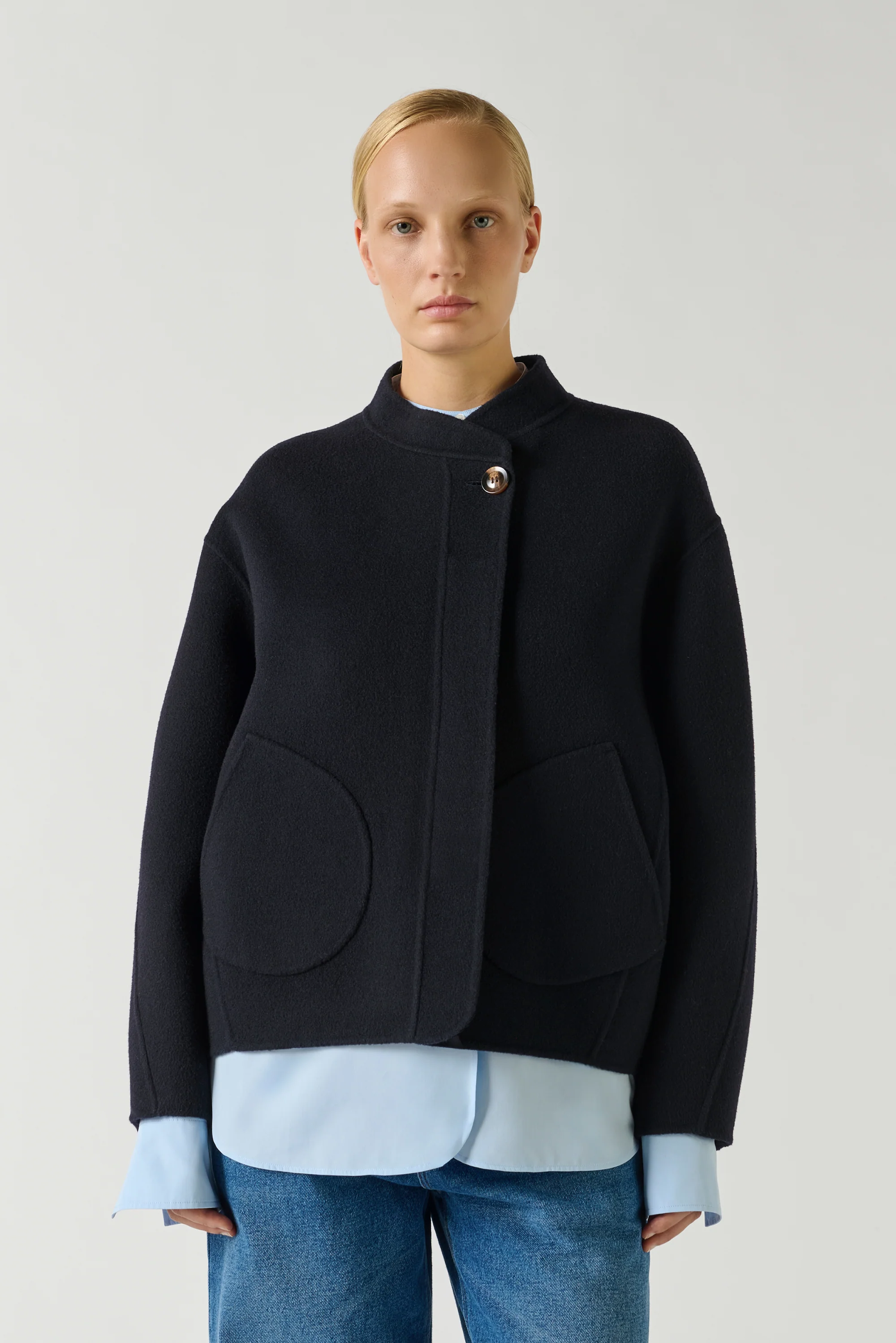 NAVY WINDSOR COAT