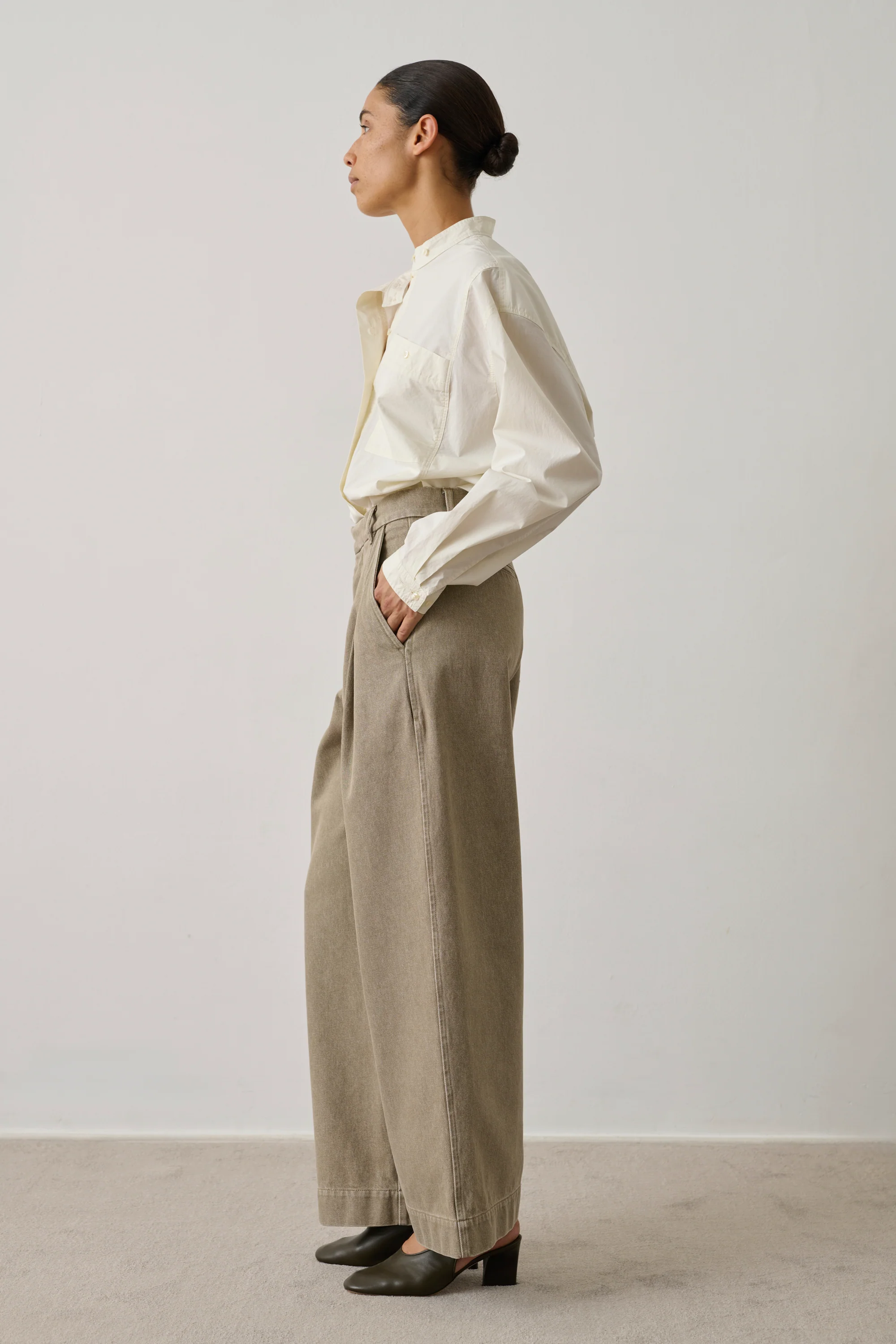 BEIGE DEVY TROUSERS - Image 3