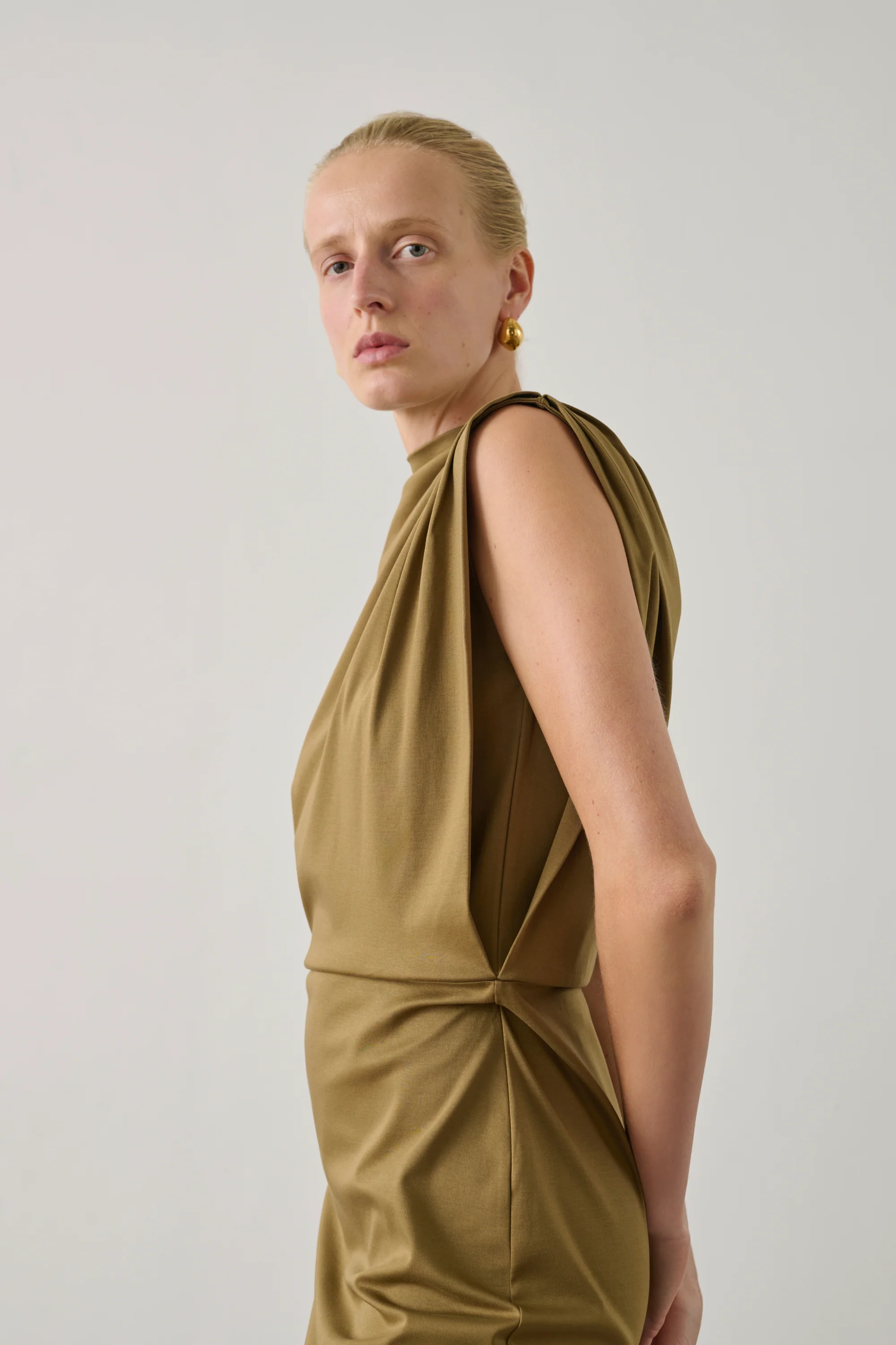 BEIGE GEMMA DRESS - Image 4