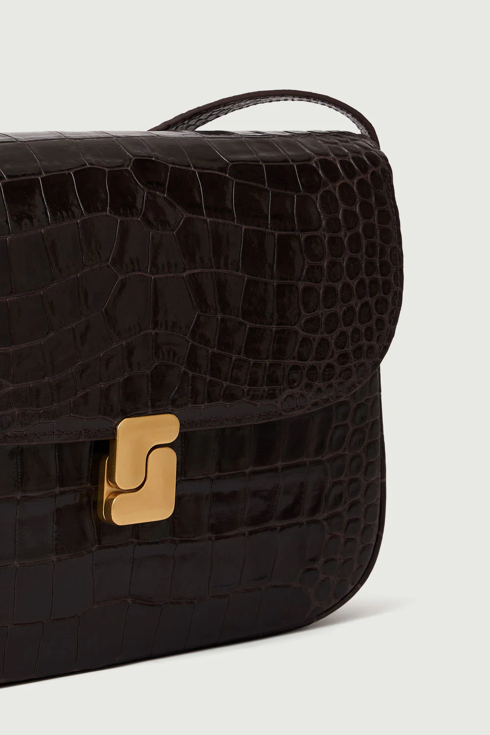 BROWN BELLISSIMA MAXI BAG CROCO - Image 4