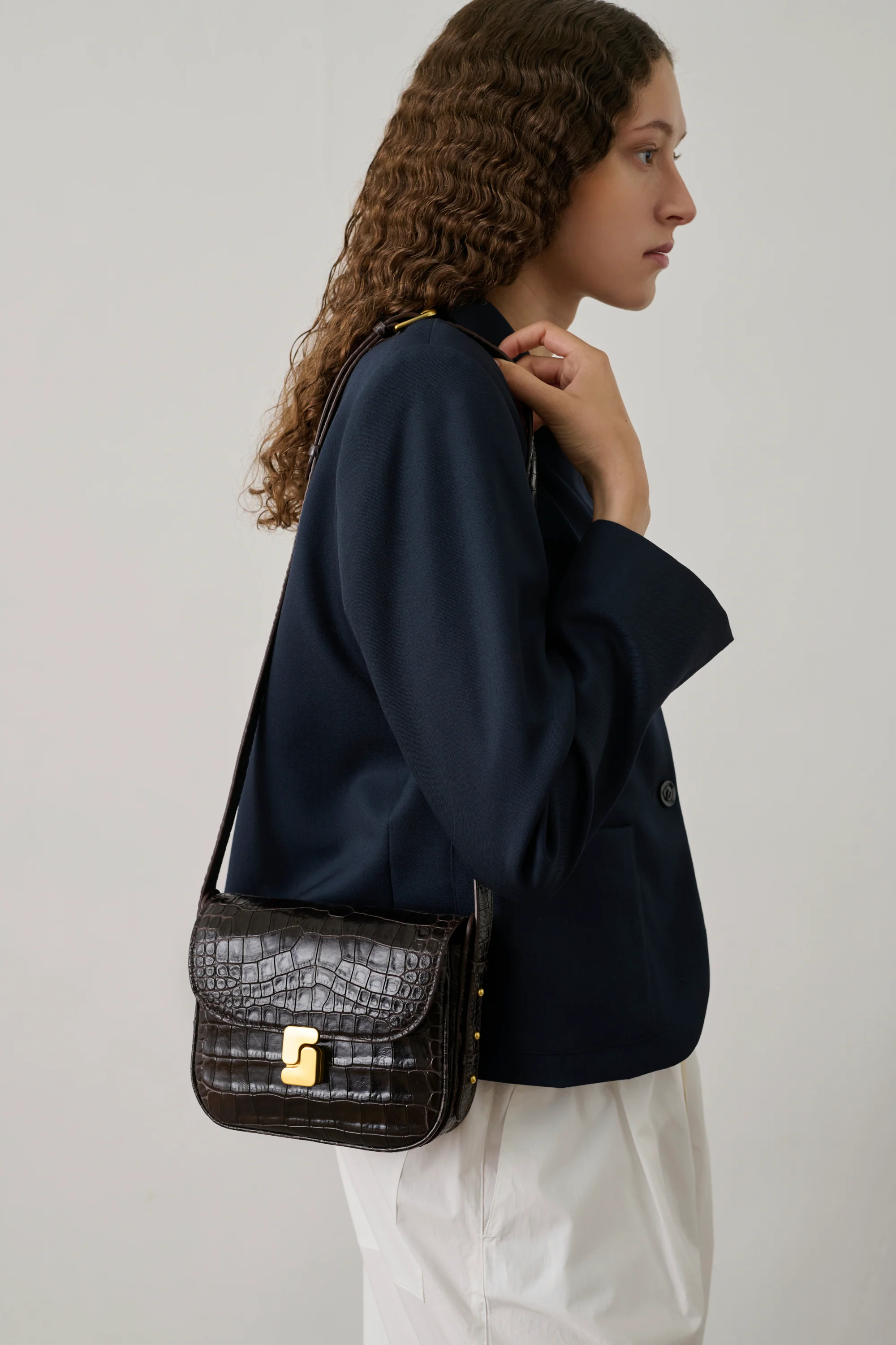 BROWN BELLISSIMA MINI BAG CROCO - Image 2
