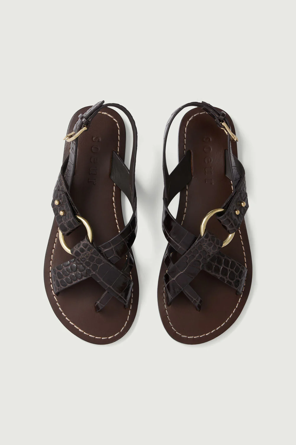 BROWN FLORENCE SANDALS - Image 4