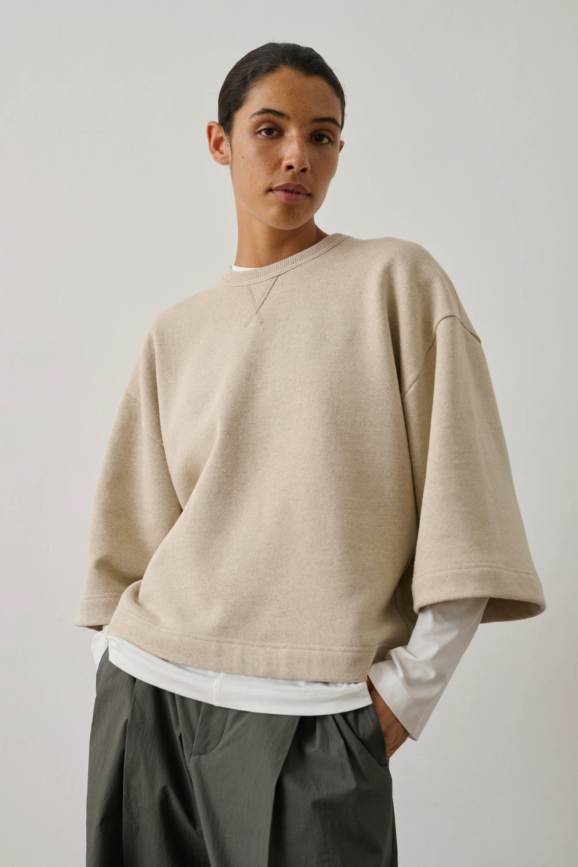 BEIGE IKSAN SWEATSHIRT - Image 2