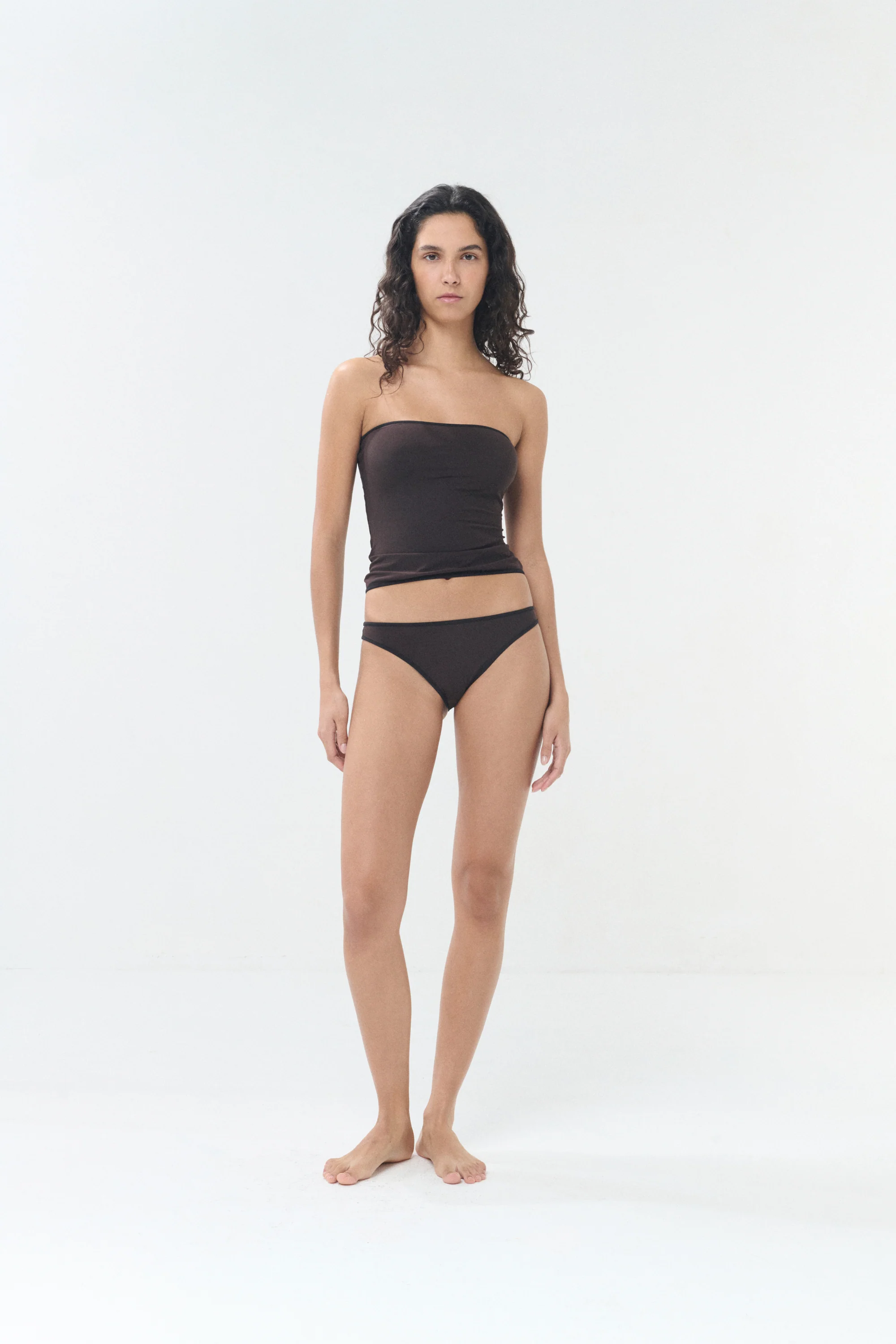 IL TOP BANDEAU BLACK/BROWN TOP - Image 4
